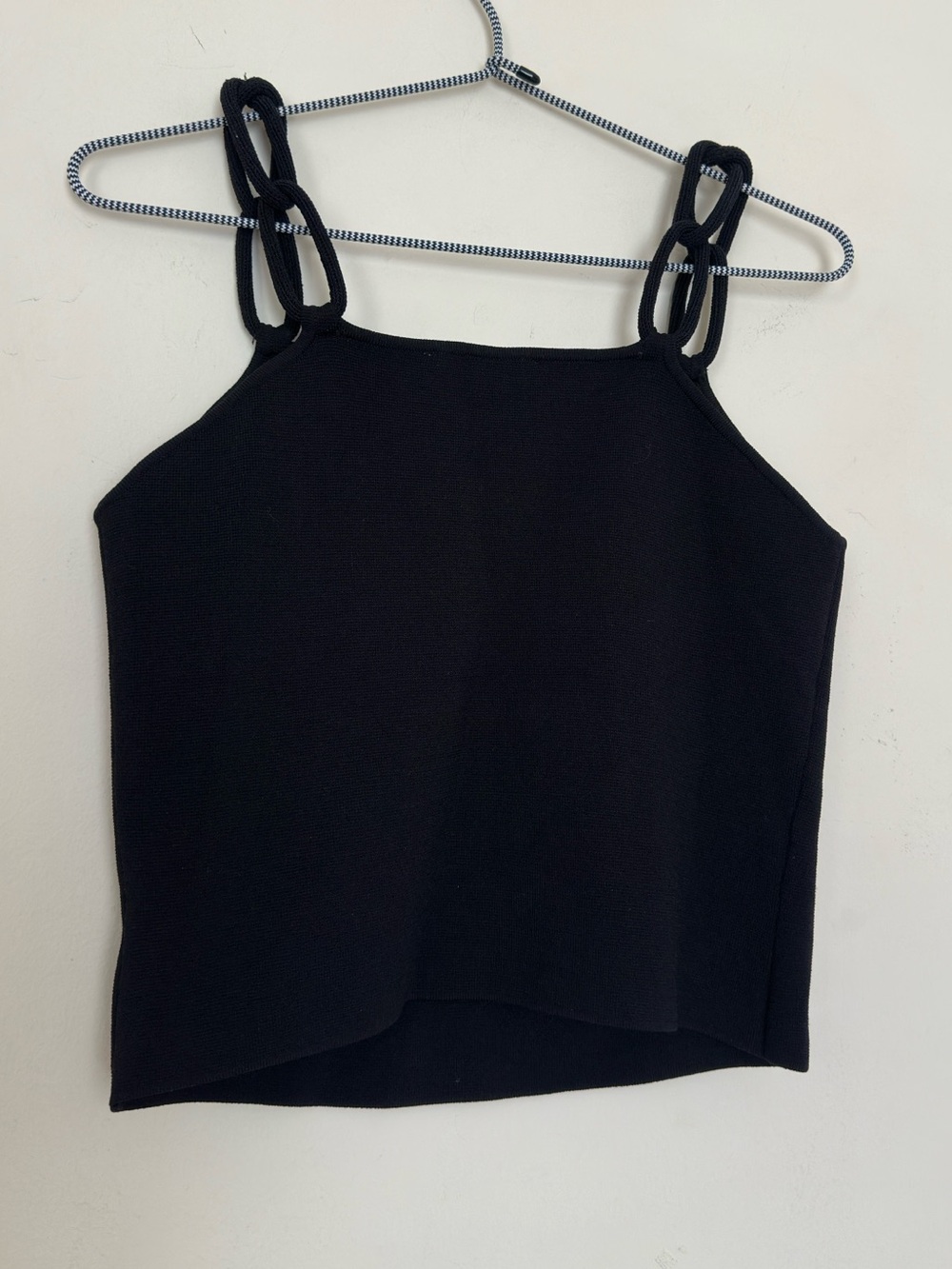 House of Harlow 1960 Black Knit Chain Strap medium Crop Tank Top - Picture 3 of 8